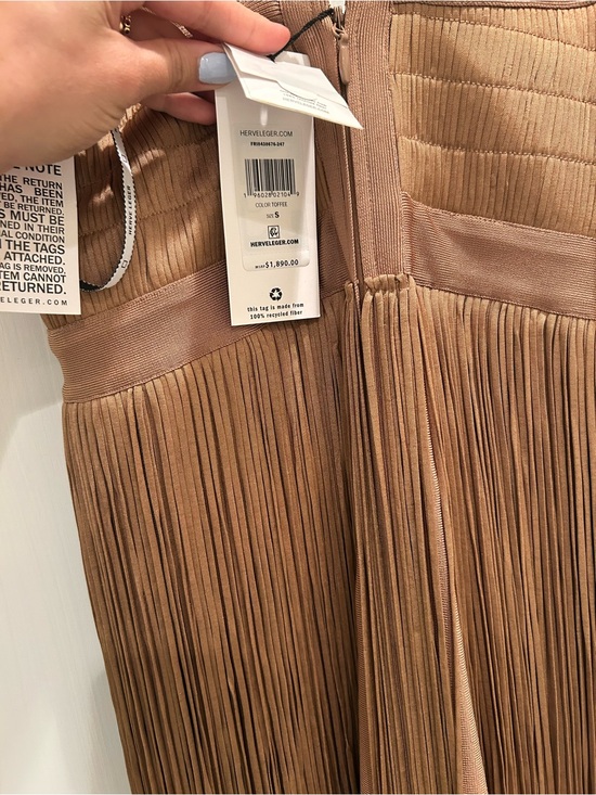 Herve Leger Dresses & Skirts - Hervé Léger Toffee fringe dress